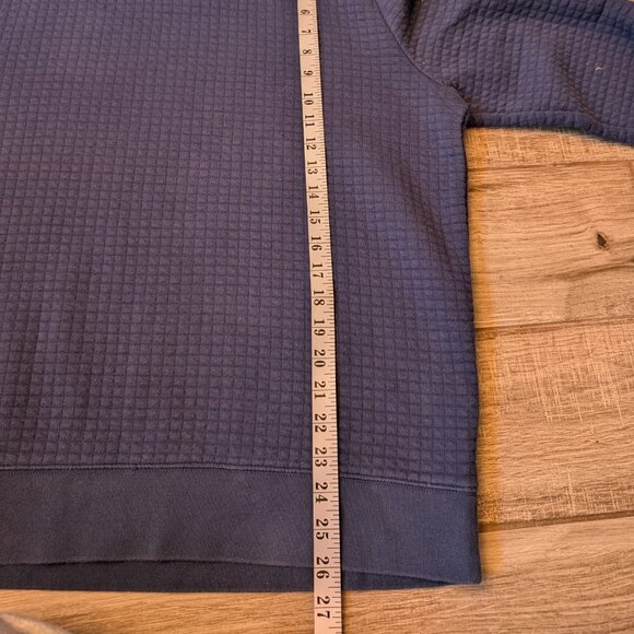 Banana Republic Men’s Waffle Knit Crewneck Sweatshirt Navy Blue XL Cotton Blend - Picture 4 of 7